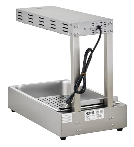 Kratos Commercial French Fry Warmer/Dump Station, Stainless Steel Electric Freestanding Countertop Food Warmer 120V, 1000W (31M-011) - size: Fry Dump Station-Stainless Steel