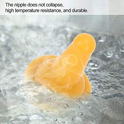 Pet Feeding Bottle Nipples 15-Pack Soft Silicone Replacement Nipples for Newborn Kittens Puppies Small Animals Nursing Bottle Accessories