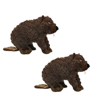 MIGHTY® 2 Pack Massive Beaver Ultra Plush Dog Toys | Multiple Layers & Reinforced Seams , Washable and Floats , Mighty® Construction - color: 2PK Brown Beaver