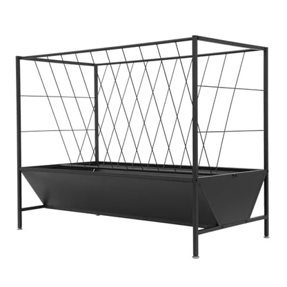 Heavy Duty 2-in-1 Livestock Feeder,Pasture Hay Feeder, Large-Capacity Hay Feed Trough with 30 Gallon Grass Rack