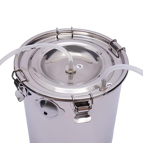 5L Goat Milking Machine, Rechargeable Battery Milker Powered Pulsation Vacuum Pump, Goat Milking Machine with Stainless Bucket, for Goats