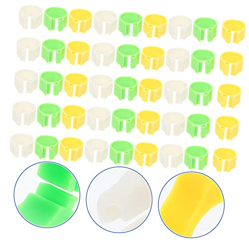 Totority 300pcs Bird Leg Bands Bright Color Foot for Poultry Identification Plastic Marking Bands for Chickens and Easy to Apply and