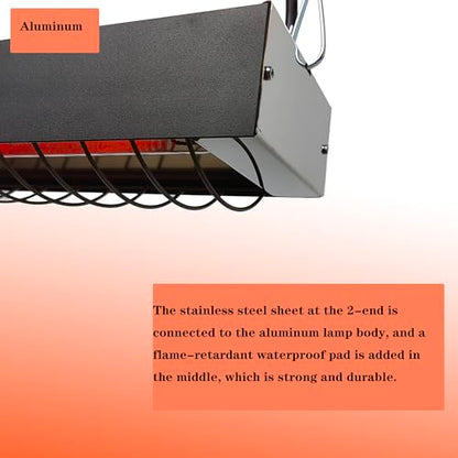 Heat Lamp for Chicks, Carbon Fiber Heating Element, Energy-Saving Poultry Equipment (330W)