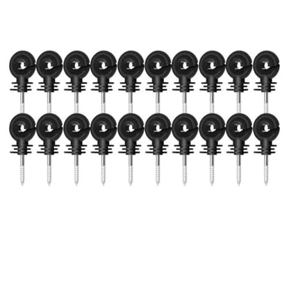 Electric Fencing Ring Insulators Electronic Fence Insulator Garden Offset Ring Carbon Steel Wire Safe for Strong Fencing Trellis(20PCS) - size: 20PCS