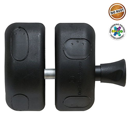 National Hardware MagnaLatch Side Pull Gate Latch N346-203 2-3/4 in Adjustable Heavy Duty Stainless Steel Components Black for Metal Wood Vinyl Fence Gates Pool - size: 2-2/4"