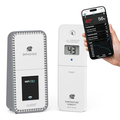 Temp Tracker Wi-Fi Alert System with the Bridge Gateway and an Indoor Outdoor Temperature and Humidity Sensor - size: Extra small
