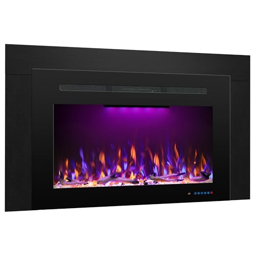 Electric Fireplace Insert Trim Kit for 36" W x 21" H，Black, for ASIN B0CWV34D43 - size: Trim for 36"W21"H