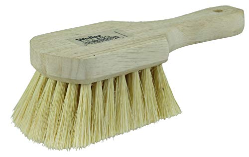 Weiler 44014 8" Utility Scrub Brush, White Tampico Fill, Short Handle, Wood Block - size: 8", style: White Tampico