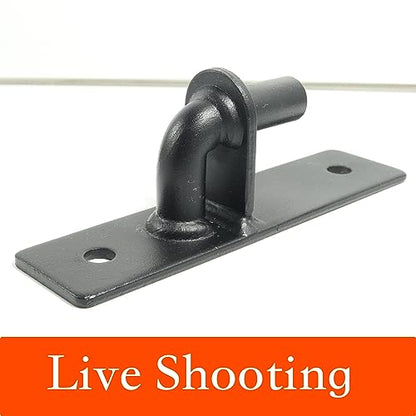 Wall Mount Gate Hinge, Sturdy Fence Gate Hinges Fence Post Chain Link Gate Hinge. 2 Pack Black Sturdy Wall Mount Gate Hinges with 5/8 Hinge Pin - color: Black（2）