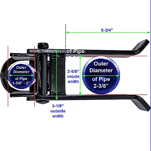 2-3/8" Strong Arm Single Gate Latch (Black) - size: 2-3/8"