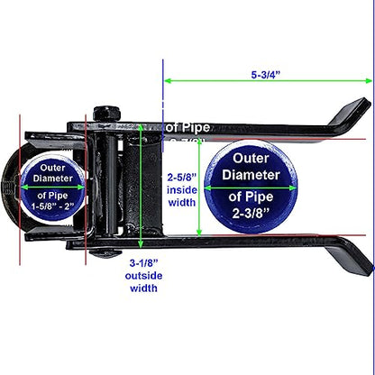 2-3/8" Strong Arm Single Gate Latch (Black) - size: 2-3/8"