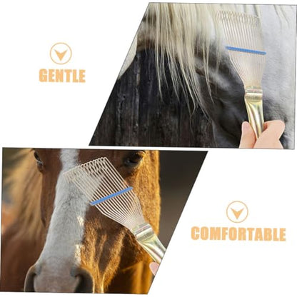 Toyvian Wire Grooming Brush Cattle Sheep Goats Efficient Shedding Tool for Animal Hair Cleaning Rake for Wet Dry Use