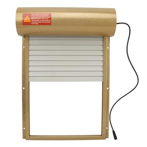 Automatic Chicken Coop Door, Solar Powered Chicken Door Opener with Timer LED Display for Duck Goose Poultry Safety (Gold) - color: Gold