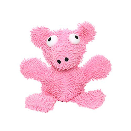 MIGHTY® 2 Pack Microfiber Medium Pig Dog Toys | Ultra Durable Plush Toy with Multiple Layers & Reinforced Seams , Washable and Floats , Mighty® Construction - color: 2PK Pink Pig