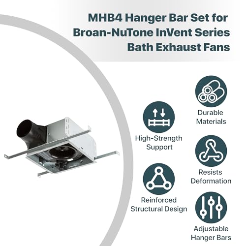 MHB4 Ventilation Fans Hanger Bar Kit for Broan-NuTone Invent Series Bath Exhaust Fans – Adjustable Exhaust Fan Mounting Bracket Set