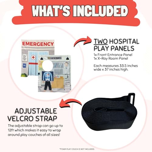 Couch Swag Play Panel for Childrens Foam Sofa Kids Couch (Hospital) - style: Hospital