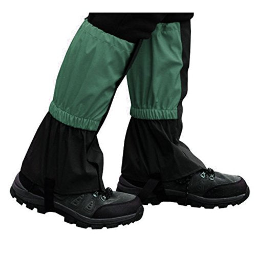 TRENDBOX Unisex Waterproof Snowproof Snow Legging Leg Cover Wraps Gaiters for Climbing Hunting Hiking - color: Dark Green