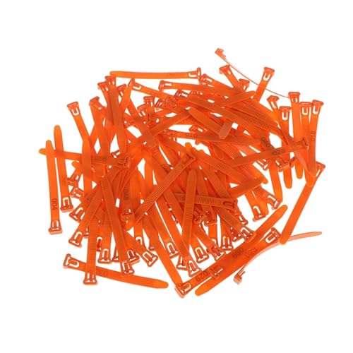 Adjustable Chicken Leg Bands 500Pcs Adjustable Chicken Leg Bands, 5-Color Reusable Poultry Marking Rings for Flock Tracking & Management, Durable(Orange) - color: Orange