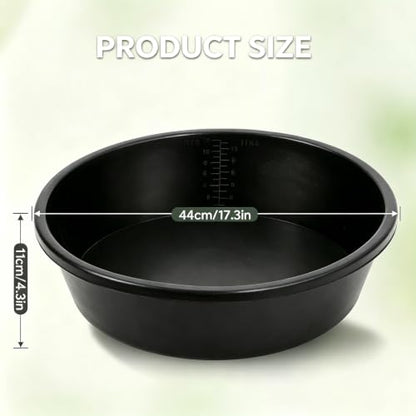 5 Pack Rubber Feed Bucket, 12 Quart/3 Gallon Large Capacity Livestock Feeding Pan, Heavy Duty Durable Farm Feeding Tub for Horse, Goat, Pig, Dog and Poultry, Farm Supplies, Black