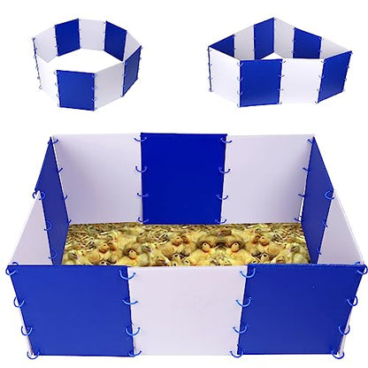 Chick Starter Kit Chicken Brooder Box for 15 Ducks Chicks Portable Coop & Chicken Cage Dog Playpen Panels for Small Animal