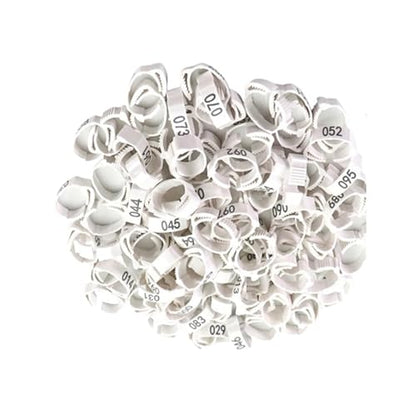 25pcs 100pcs Chicken and Duck Pigeon Leg Small Foot Ring Clasp Poultry Chick Goose Animal Identification Tool for Easy Flock Management(Poultry White 25pcs) - color: Poultry White 25pcs