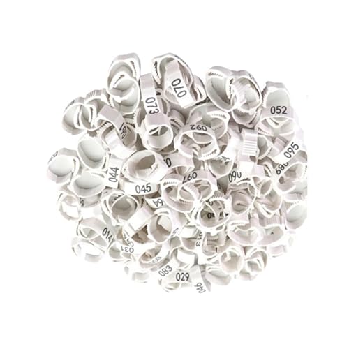 25pcs 100pcs Chicken and Duck Pigeon Leg Small Foot Ring Clasp Poultry Chick Goose Animal Identification Tool for Easy Flock Management(Poultry White 25pcs) - color: Poultry White 25pcs