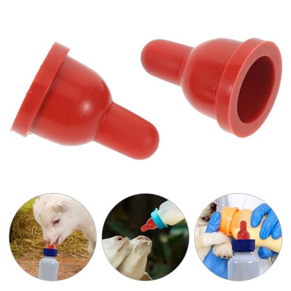 BESPORTBLE 6pcs Soft Rubber Goat Nursing Nipples for Small Animal Feeding, Lamb and Piglet Milk Drink Pacifiers, Small Size Livestock Feeding Supplies for Farm Use