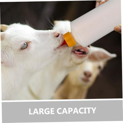 UKCOCO 2Sets Goat Milk Feeding Bottles for Calves and Lambs Capacity Multi Use Farmhouse Milk Bottles Durable Design Easy to Clean for Livestock Feeding