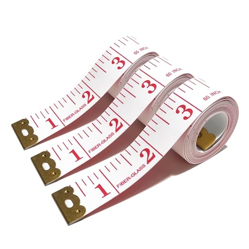 Tape Measure Body Measuring Tape, Soft Fabric Measuring Tape for Sewing Cloth Measurement, 60 Inch Double Scale Tailor Ruler for Weight Loss (White1) - color: White1