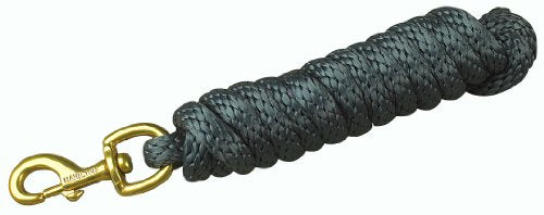 Hamilton Poly Horse Lead Rope with Bolt Snap, 10' Long x 5/8" Thick, Graphite, Barn Horse Tack for Daily Use - color: Graphite