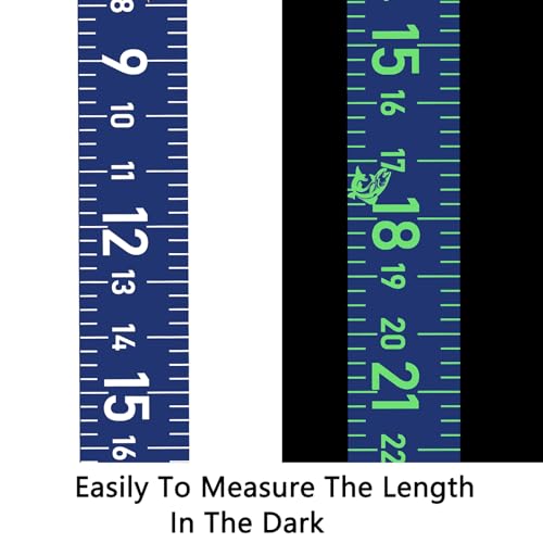 51 Inch Fishing Ruler Adhesive Waterproof Fishing Measuring Tape Tool for Boat Reflective Boat Ruler Sticker Glow Tape in The Dark - color: Blue
