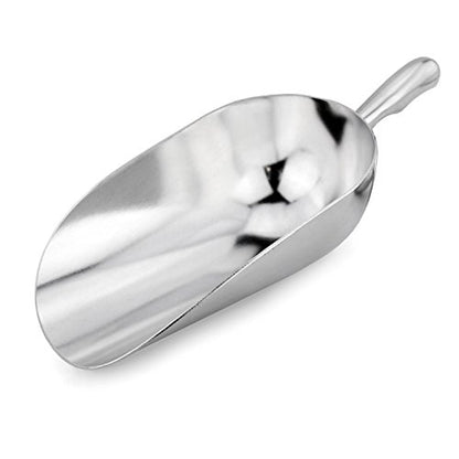 New Star Foodservice 34561 One-Piece Cast Aluminum Round Bottom Bar Ice Flour Utility Scoop, 38-Ounce, Silver (Hand Wash Only) - size: 38-Ounce-1