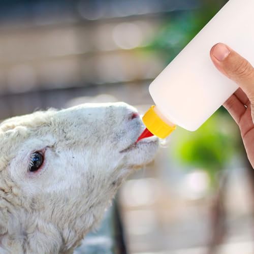 GANAZONO 2sets Small Animal Feeding Bottle for Calf Puppy Goat Kitten Milk Replacement Farmhouse Ranch Lamb Nursing Supplies - size: 23.50X6.00X6.00CM