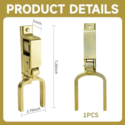 Heavy Duty Automatic Gate Latch, Instant Locking One-Hand Operation Fence Lock, Rust-Resistant Post Mount Gate Latch for Wood/Metal/Pipe Fences (1 Pack) - size: 1 Pack