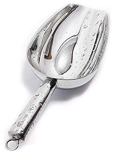 JBscoop Stainless Steel Scoop for ice, 9.6 Inch Metal Food Scoop Kitchen Bar Party Wedding Heavy Duty Dishwasher Safe - 8 Oz - size: 8 Oz