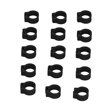 Omabeta 100PCS Reusable 8mm Pigeons Identification Leg Rings for Easy Dovecot Management and Marking, Lightweight Plastic Bands for Poultry Supplies (Black) - color: Black