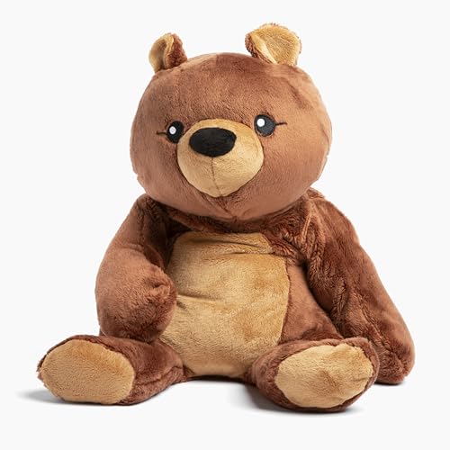 HUGIMALS Darby the Bear 20 Inch 4.5 lb Heavy Cute Sensory Weighted Comfort Plush | Large Unscented Washable Self Care Calming Stuffed Animal for Kids, Teens and Adults - color: Darby the Bear