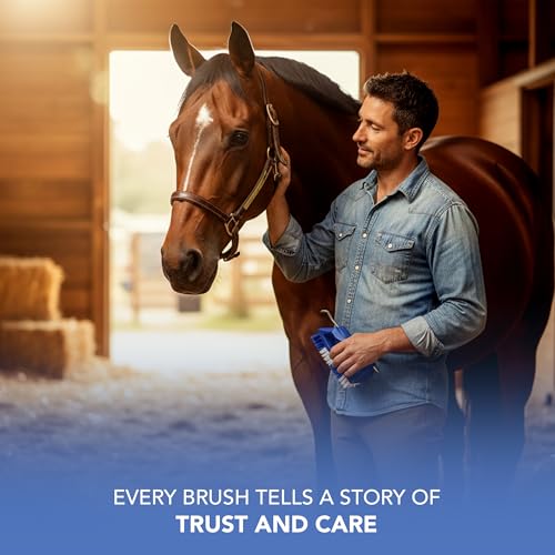 Kelcie's Pick Brush Cleaning Tool - Easy To Use Slip-Proof Grooming Brush For Horses With Great Grip