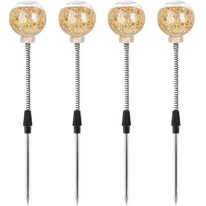 Kalekey 4 Pack Chicken Feeding Toy, Chicken Enrichment Toys with Spring and Ground Stake, Chick Treat Dispenser Peck for Hens Poultry Duck Birds Parrot Cat - size: 4 Pack