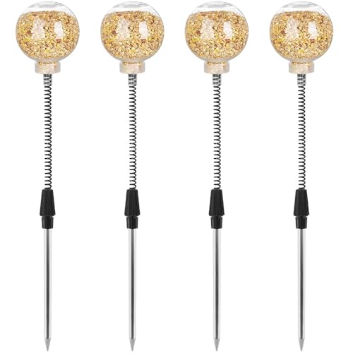 Kalekey 4 Pack Chicken Feeding Toy, Chicken Enrichment Toys with Spring and Ground Stake, Chick Treat Dispenser Peck for Hens Poultry Duck Birds Parrot Cat - size: 4 Pack