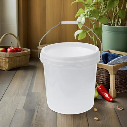 Zerodeko Thickened Airtight Plastic Storage Bucket with Lid Sealed Household Container for Long Term Storage Multi Purpose Pail for Pet Feed Water and Liquid Preservation