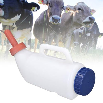 Calf Nursing Bottle, Nurser Bottles with Handle, Calf Cow Feeding Milk Bottle Cups, 2L Calf Cow Feeding Milk Bottle Cups, Animal Feeding Bottle, Goats Milk Feeder for Farm