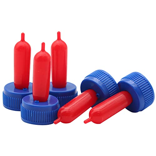 25Pcs Cow Calf Milk Drink Nipple, Soft Silicone, Goat Milk Bottle Topper, Feeding for Sheep Goat Pup Dog, Farm Supplies (Blue) - color: Blue
