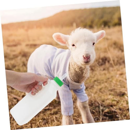 6pcs Nursing Bottle Nipples for Animals Bite Resistant Wear Resistant Feeding Nipples for Lambs Goats Calves with Milk Flow and Air Intake Valve