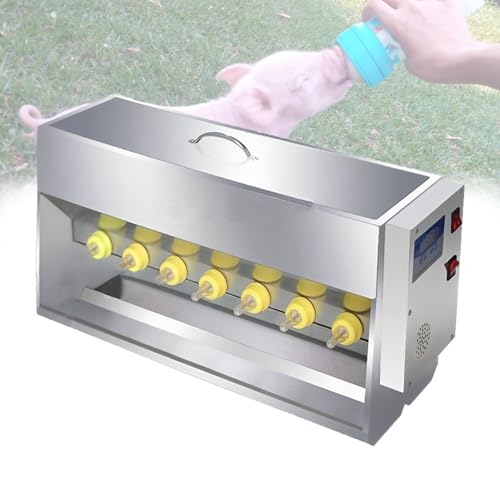Constant Temperature Piglet Milk Feeding Machine, Pig Nursing Feeder with Sound Source Hole & 10/14 Nipples, Stainless Steel Farm Breeding Equipment for Newborn Piglets 14Heads - color: 14heads