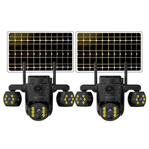 Triple Lens Outdoor Wireless Security Camera, Outdoor Cameras for Home Security, Color Night Vision, Outdoor Camera Two Way Audio for Home and Farm - color: 2 PACK