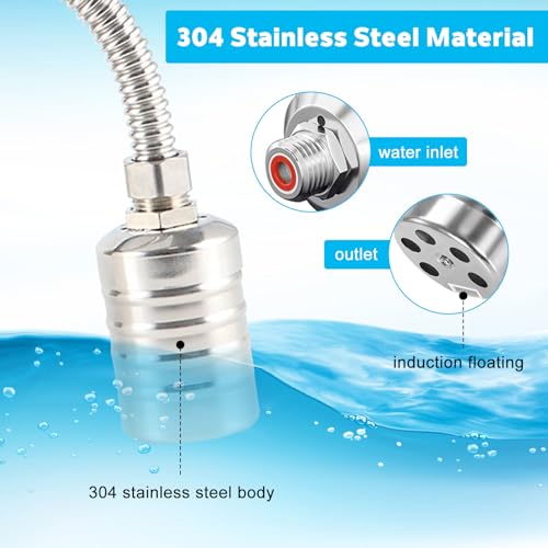 2 Pack Water Float Valve 1/2"-3/4" - Automatic Water Level Control for Tanks, Pools & Livestock Troughs, 304 Stainless Steel Float Valve for Distillers & Water Systems - size: 2 Pack