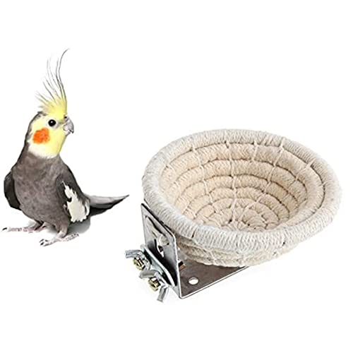 Orgrimmar Handmade Cotton Rope Bird Nest Breeding Nest Hatch House Cage | Nest for Budgie Parakeet Cockatiel Parakeet Conure Canary Finch Lovebird Small Parrot