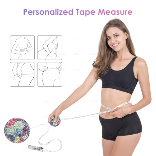 Sewing Tape Measure，Colour Printed Small Retractable Soft Measuring Tape for Tailor Cloth Fabric Body Measurements. - color: Succulent