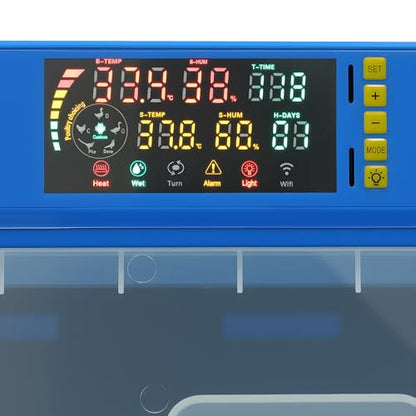 Incubators for Hatching Eggs, 128 Eggs Incubator Automatic Hatcher with Egg Turning and Humidity Control 80W for Chicken Duck Goose Bird Quail Pigeon Poultry Egg Incubator - style: 128-Egg Poultry Hatcher